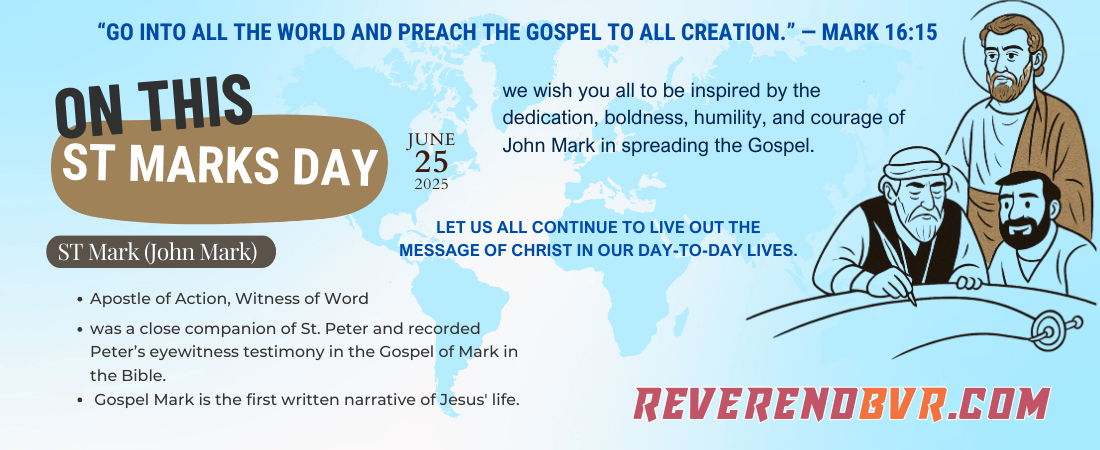 Saint Mark, the Evangelist: Apostle of Action, Witness of Word